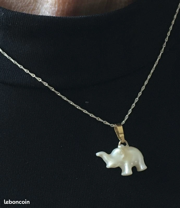 Collier necklace Halskette collar halsketting collana muince colar éléphant